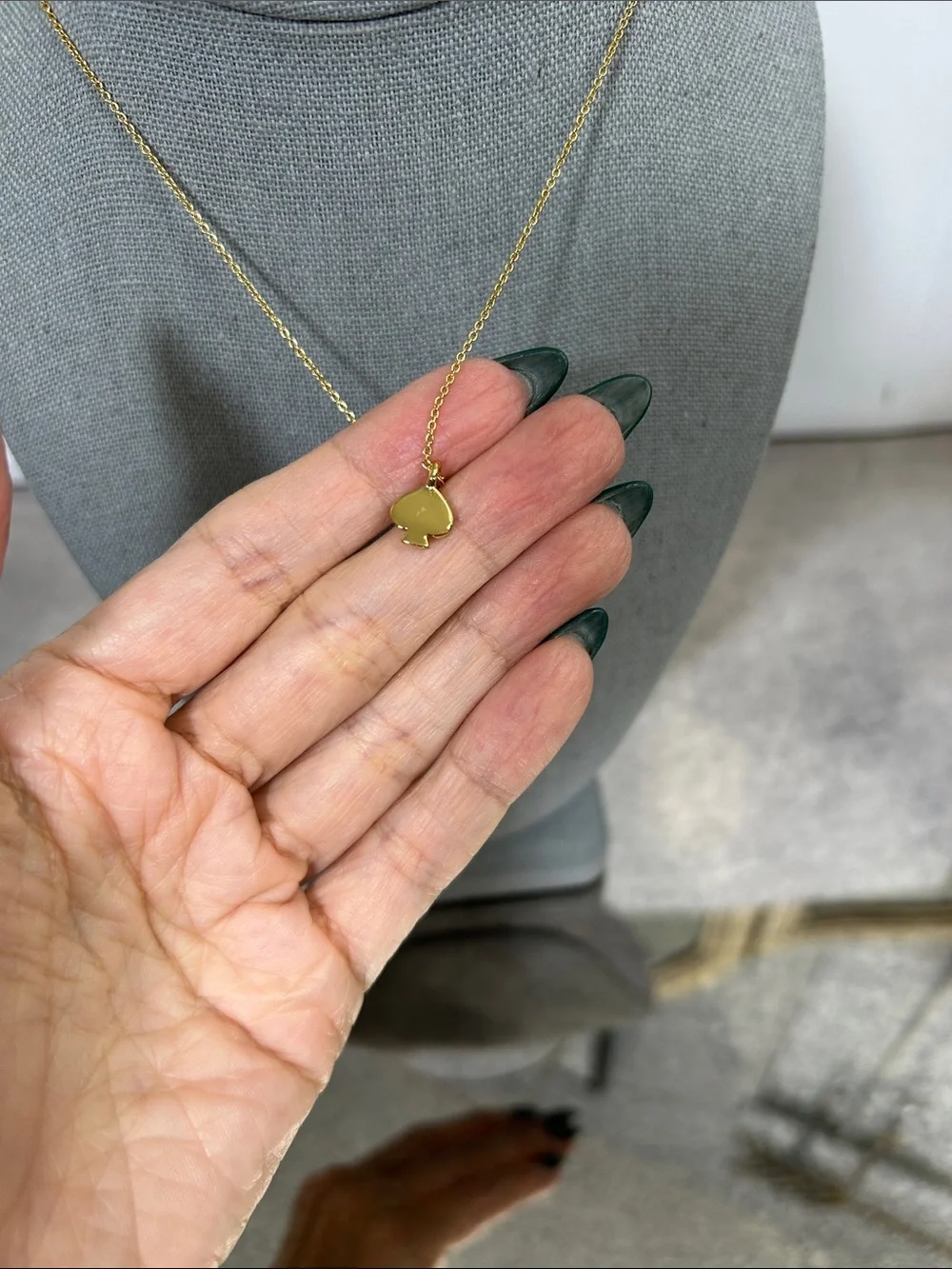 kate spade Gold Pave Spade Pendant Necklace